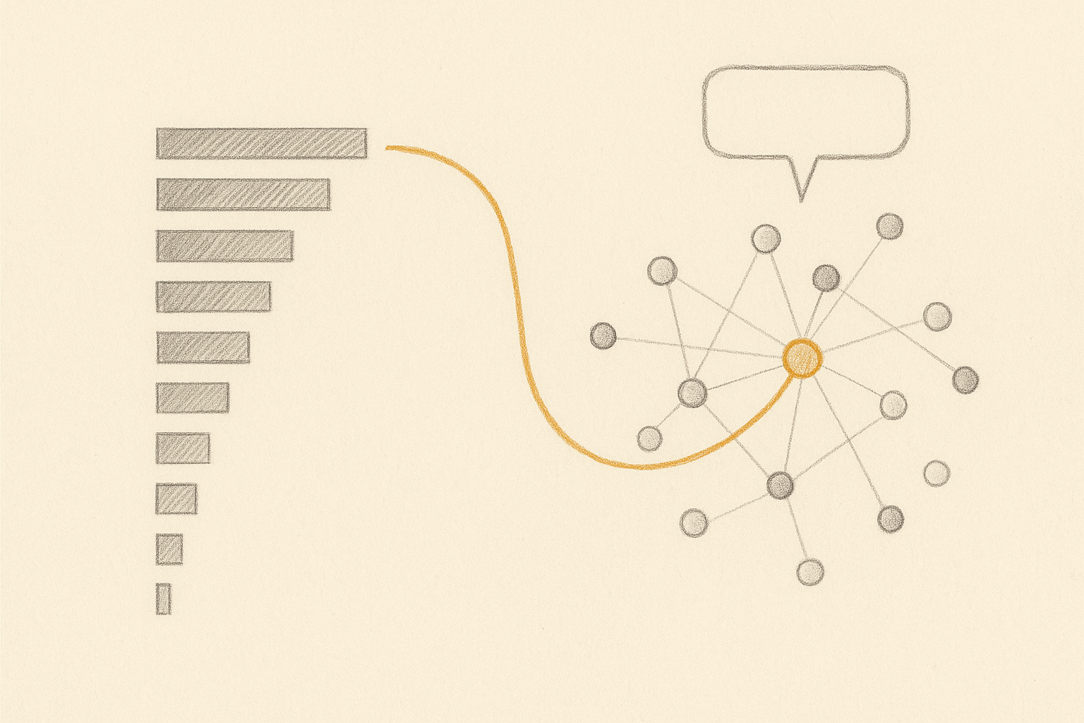 Header illustration for the essay 'GEO isn't SEO: what 30 ChatGPT runs revealed about brand visibility'