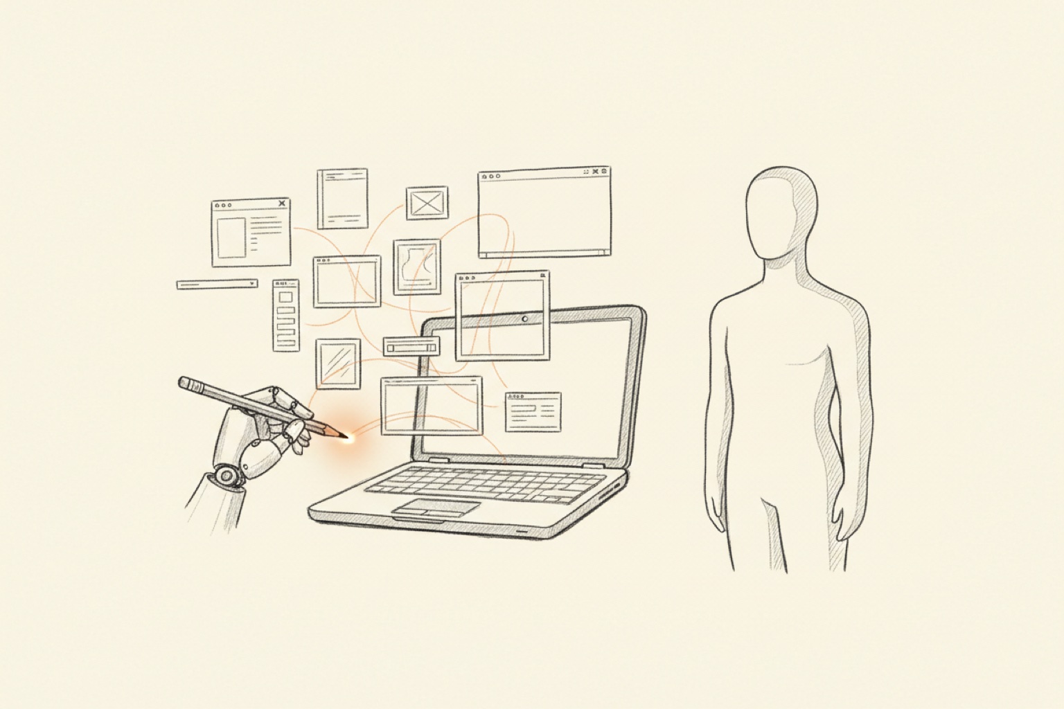 Header illustration for the essay 'A weekend with Omarchy, and the end of default software'